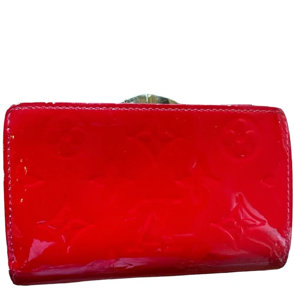 LOUIS VUITTON Red Vernis Tote, Kisslock Vernis wallet & LV Dust Bag EUC! - Picture 13 of 17